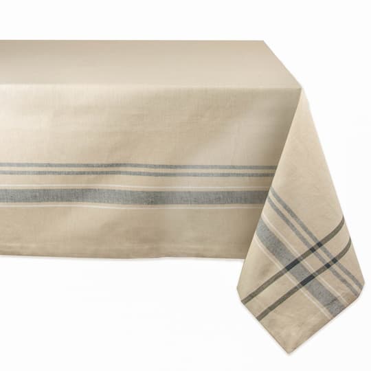 DII® 104" Black French Stripe Tablecloth | 60" x 104" | Michaels®
